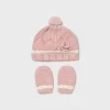 Mayoral Conjunto de gorro e luvas recém nascido