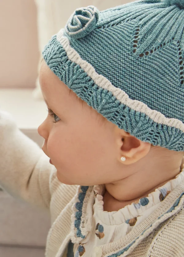 Mayoral Conjunto de gorro e luvas recém nascido