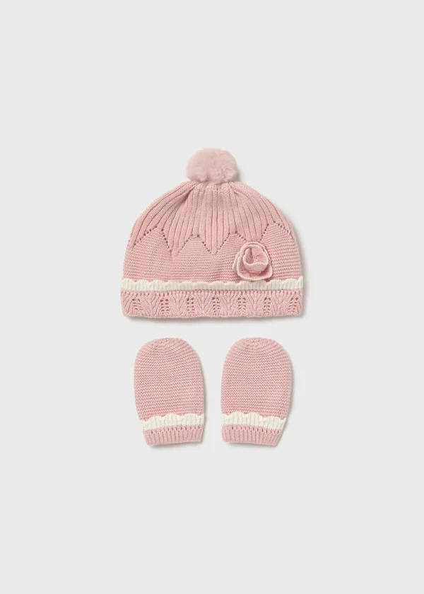 Mayoral Conjunto de gorro e luvas recém nascido