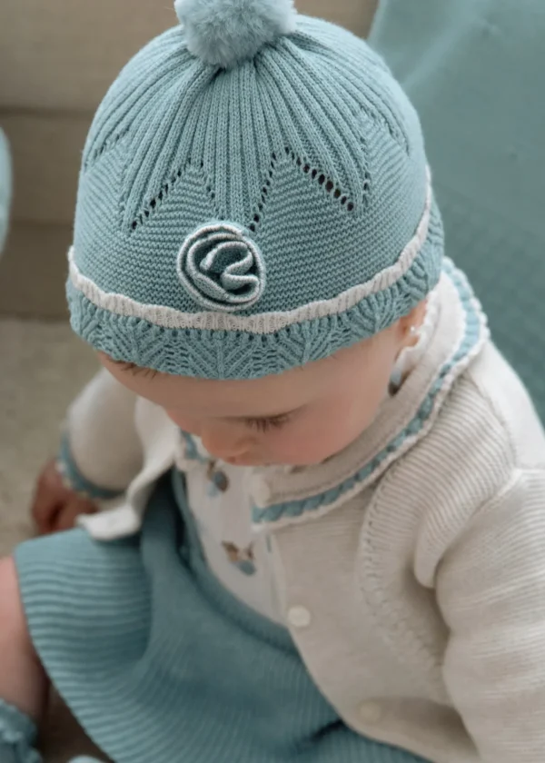Mayoral Conjunto de gorro e luvas recém nascido
