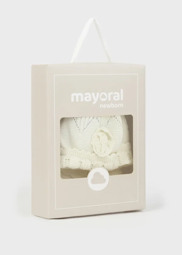 Mayoral Conjunto de gorro e luvas recém nascido