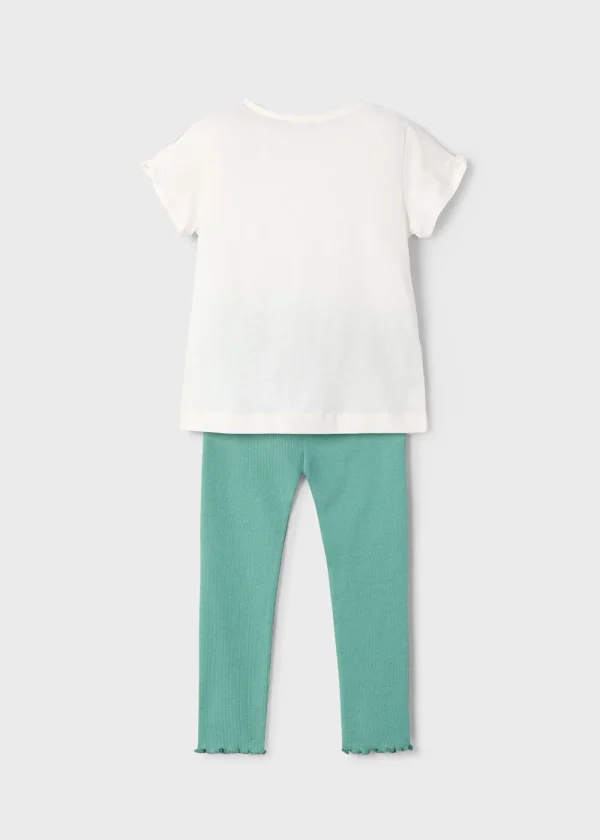Mayoral Conjunto legging e t-shirt cachorro menina