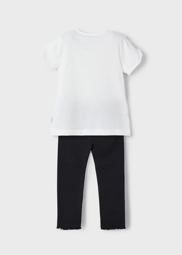 Mayoral Conjunto legging e t-shirt cachorro menina