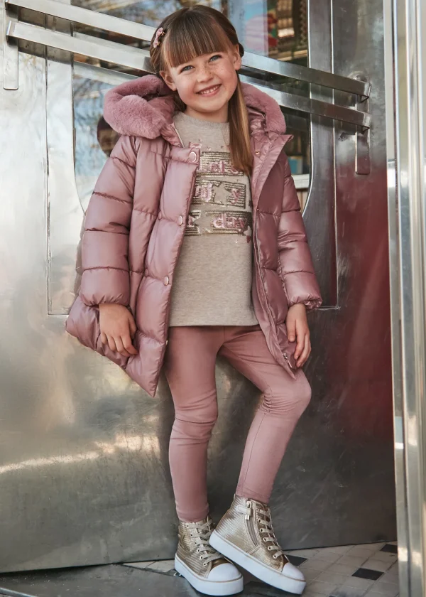 Mayoral Conjunto leggings camurça e sweat menina