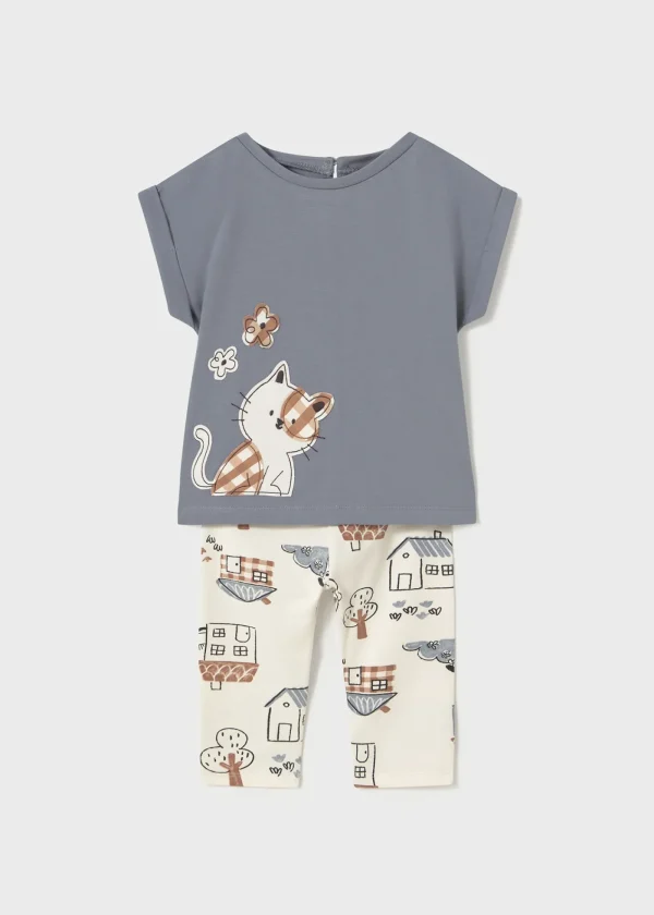 Mayoral Conjunto leggings estampado e t-shirt bebé