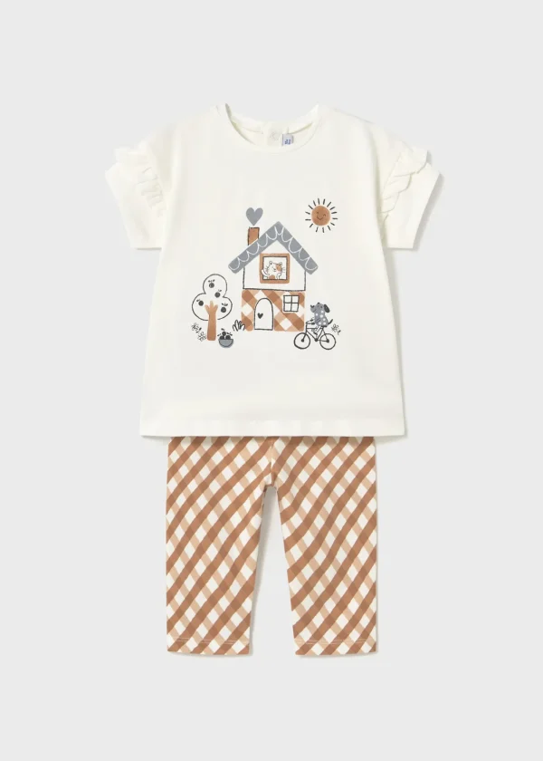 Mayoral Conjunto leggings estampado e t-shirt bebé