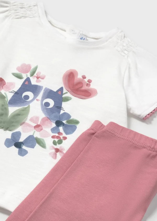 Mayoral Conjunto leggings liso e t-shirt bebé