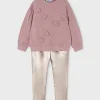 Mayoral Conjunto leggings metalizado e sweat menina