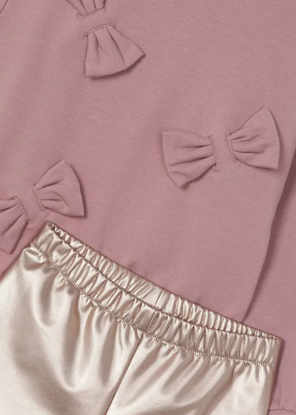 Mayoral Conjunto leggings metalizado e sweat menina