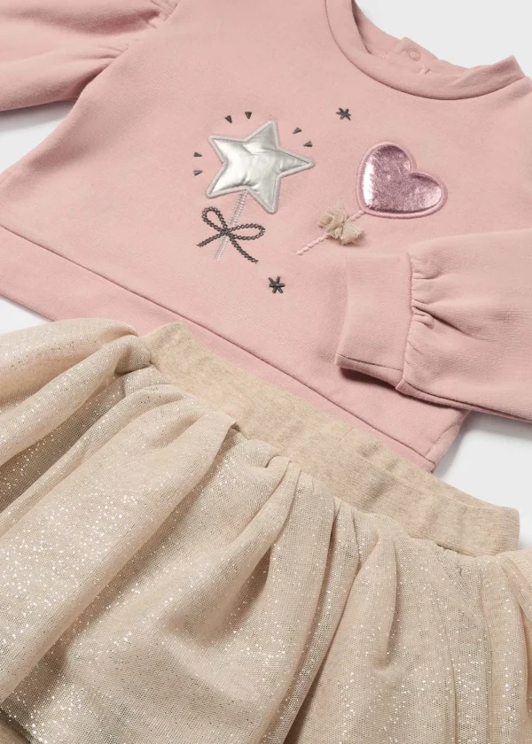 Mayoral Conjunto leggings tutu e sweat bebé