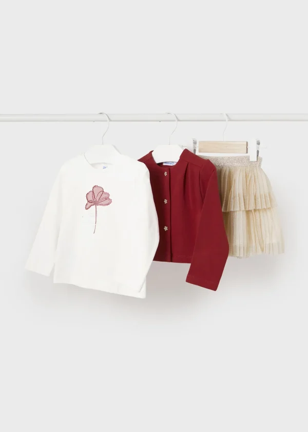 Mayoral Conjunto saia 3 peças bebé