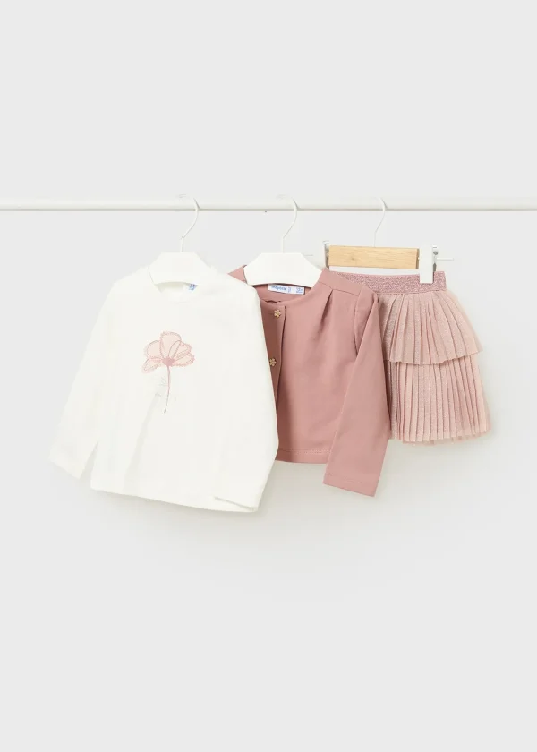 Mayoral Conjunto saia 3 peças bebé