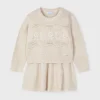 Mayoral Conjunto saia e camisola tricot menina