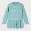 Mayoral Conjunto saia e camisola tricot menina