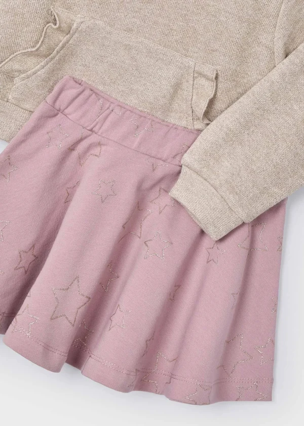 Mayoral Conjunto saia e sweat metalizada menina