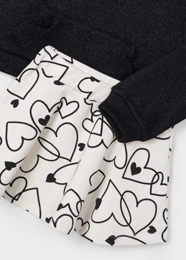 Mayoral Conjunto saia e sweat metalizada menina