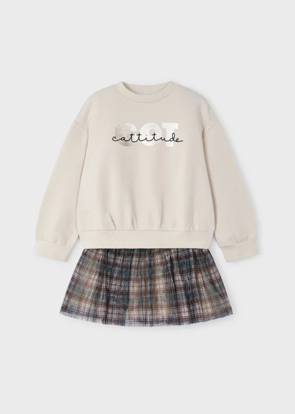 Mayoral Conjunto saia tule e sweat menina