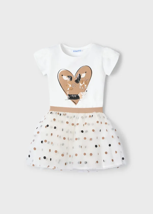 Mayoral Conjunto saia tule e t-shirt menina