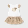 Mayoral Conjunto saia tule e t-shirt recém nascida