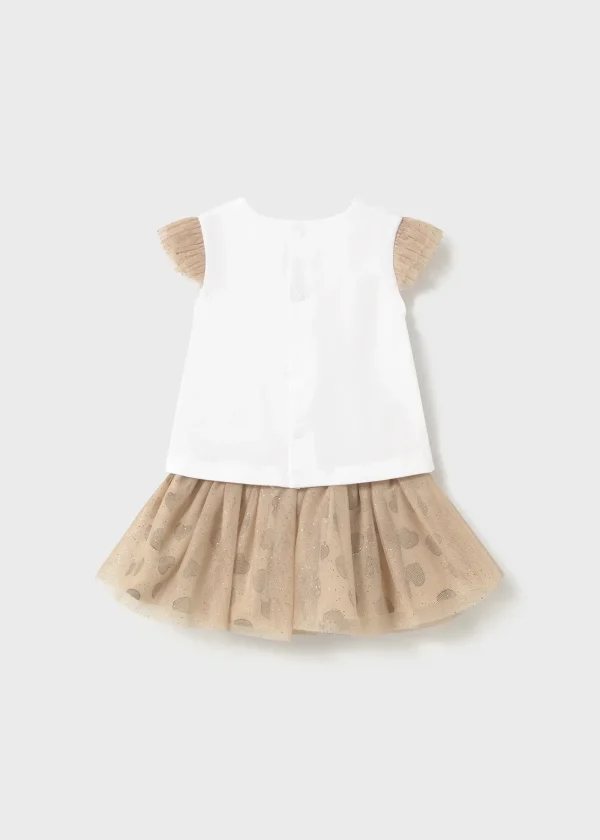 Mayoral Conjunto saia tule e t-shirt recém nascida