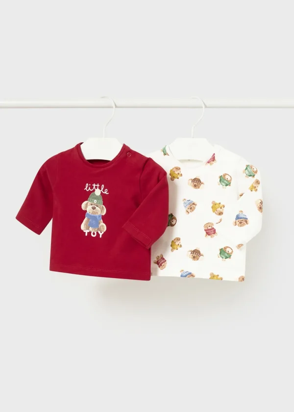 Mayoral Pack 2 camisolas estampadas recém nascido