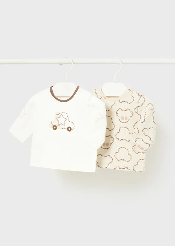 Mayoral Pack 2 camisolas estampadas recém nascido