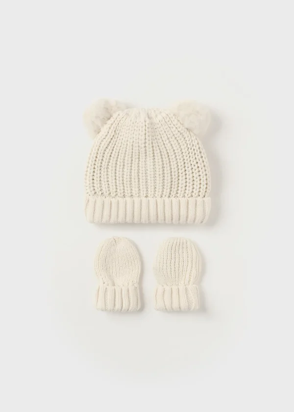 Mayoral Pack gorro e luvas tricot recém nascido