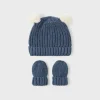 Mayoral Pack gorro e luvas tricot recém nascido