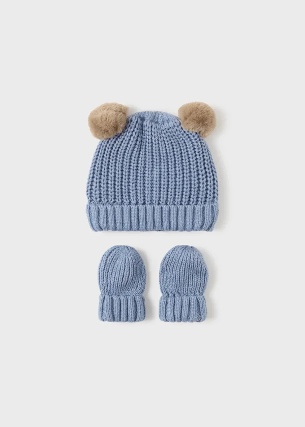 Mayoral Pack gorro e luvas tricot recém nascido
