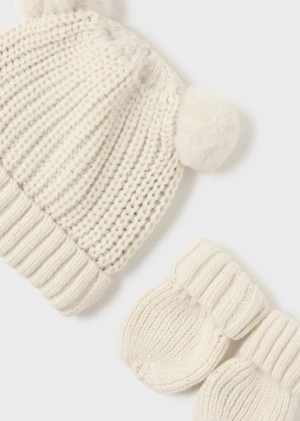 Mayoral Pack gorro e luvas tricot recém nascido