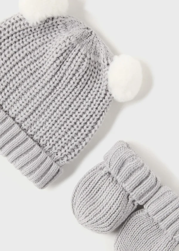 Mayoral Pack gorro e luvas tricot recém nascido