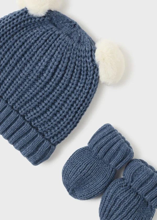 Mayoral Pack gorro e luvas tricot recém nascido