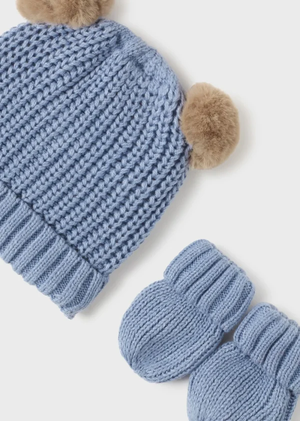 Mayoral Pack gorro e luvas tricot recém nascido