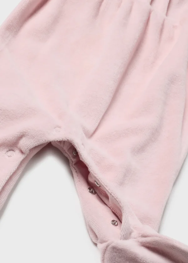 Mayoral Pijama aveludado gola recém nascido