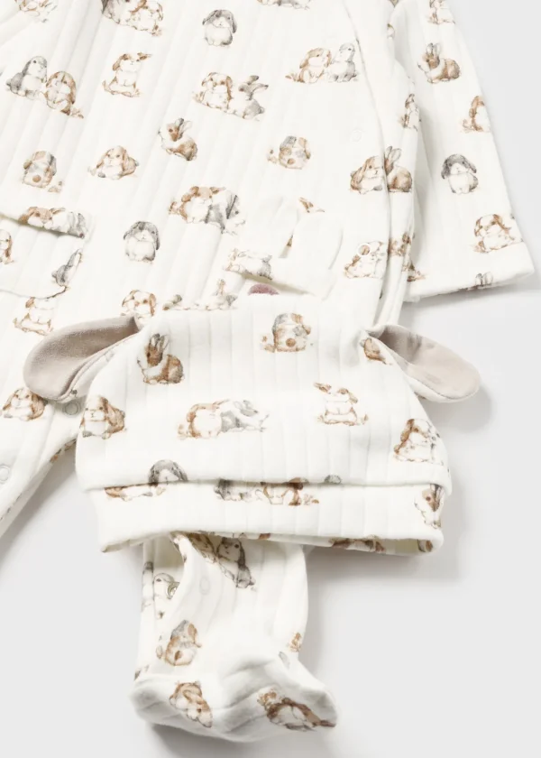 Mayoral Pijama estampado com gorro recém nascido