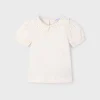 Mayoral T-shirt gola crochê menina
