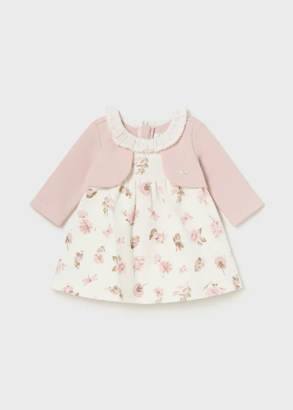 Mayoral Vestido com bolero simulado recém nascido