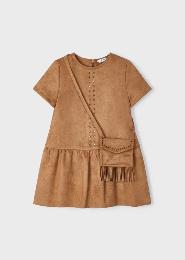 Mayoral Vestido com bolso camurça menina