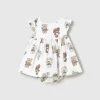 Mayoral Vestido com tapa fraldas estampado recém nascida