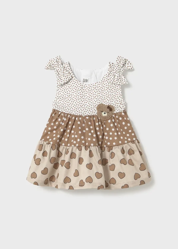 Mayoral Vestido combinado folhos recém nascida