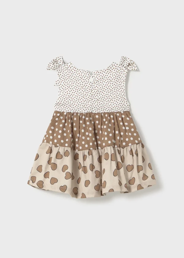 Mayoral Vestido combinado folhos recém nascida