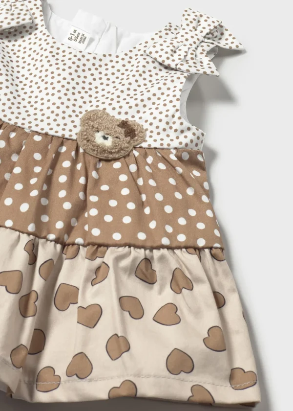 Mayoral Vestido combinado folhos recém nascida