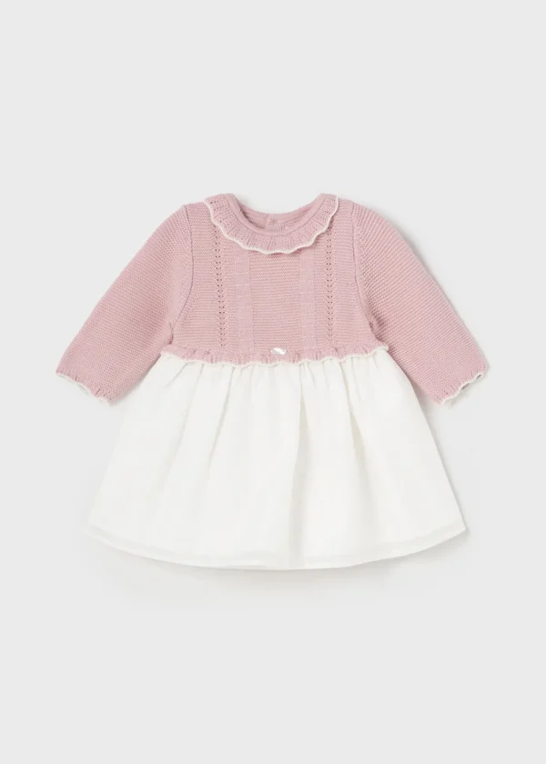 Mayoral Vestido combinado organza recém nascida