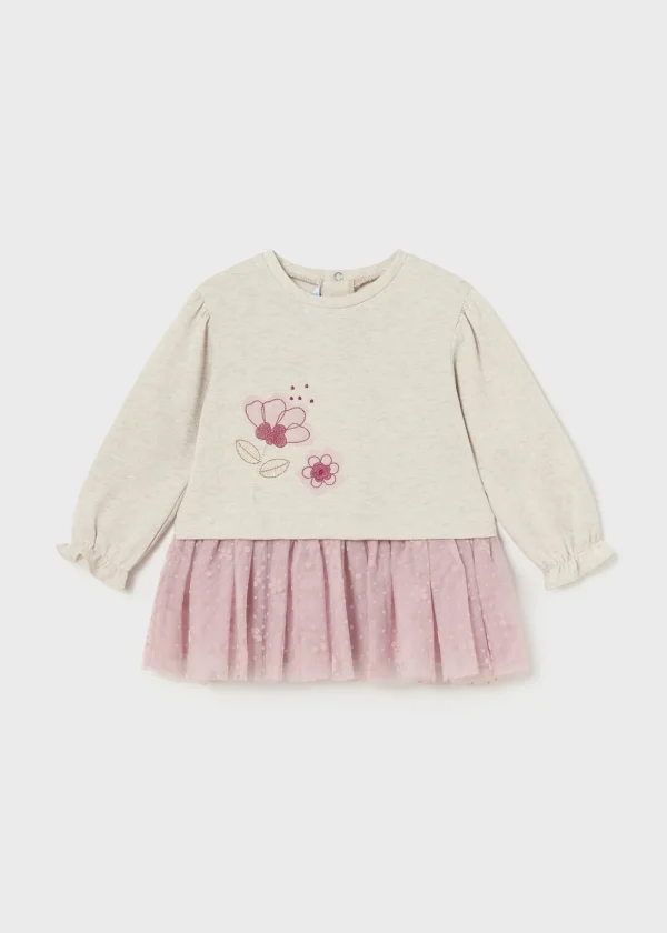 Mayoral Vestido combinado tule bebé