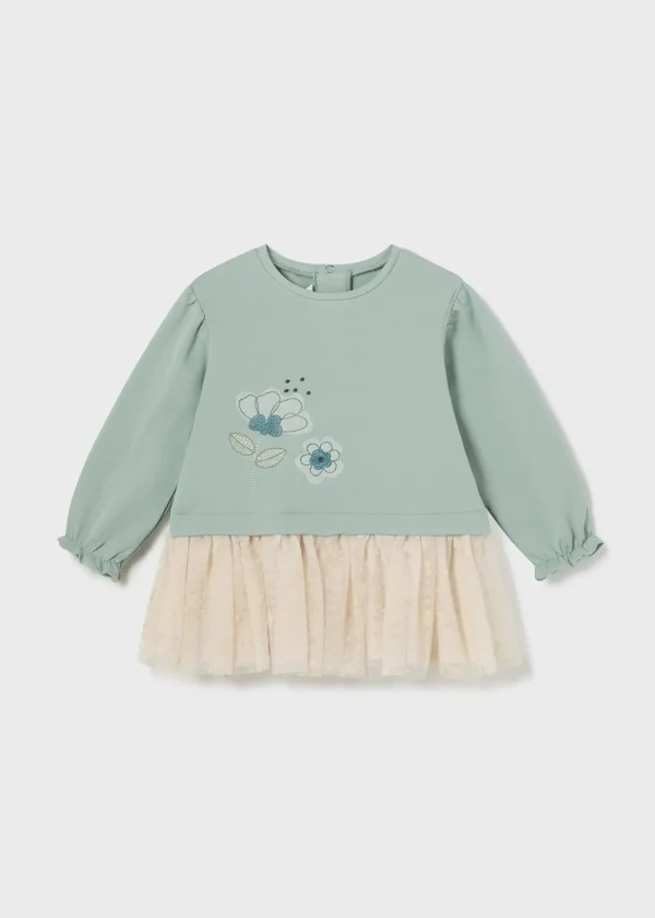 Mayoral Vestido combinado tule bebé