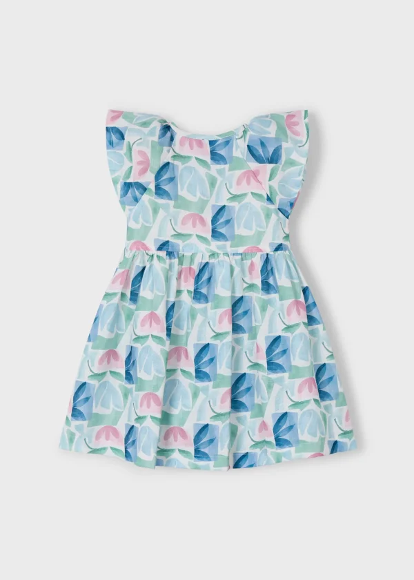 Mayoral Vestido estampado flores geométricas menina