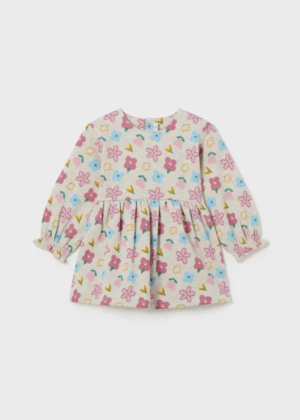 Mayoral Vestido felpa estampado bebé