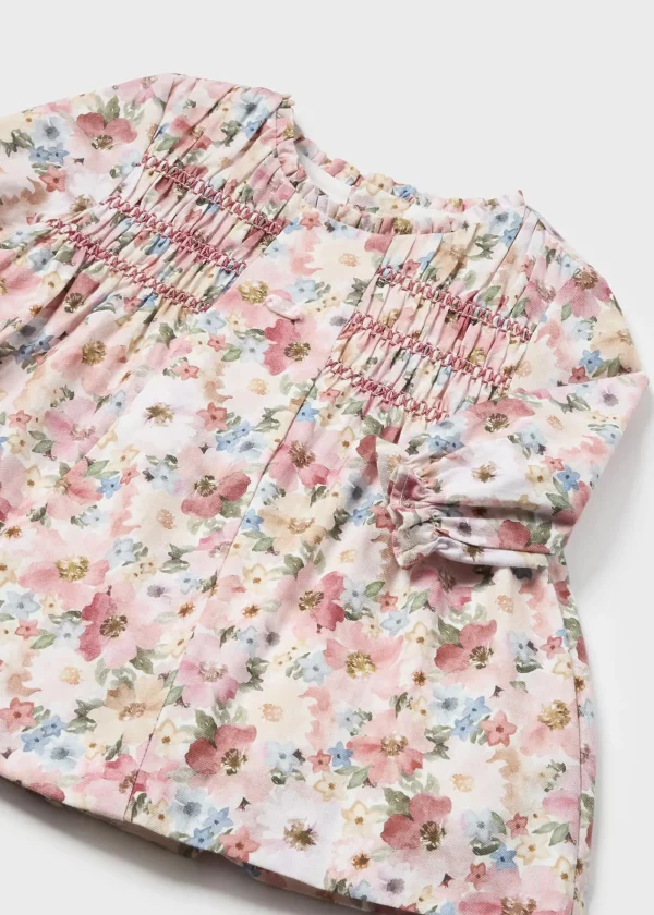 Mayoral Vestido ninho de abelha recém nascida