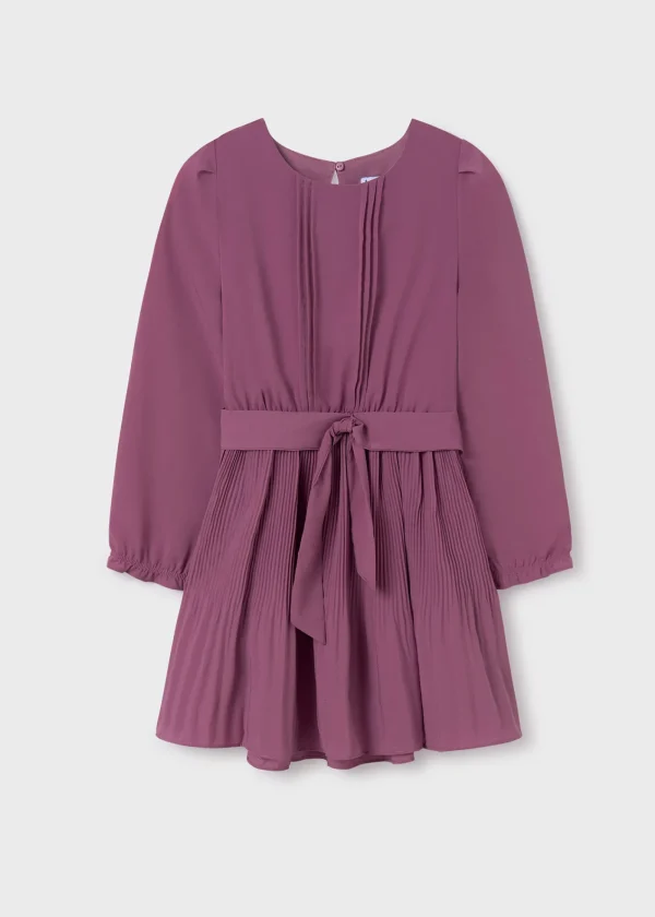 Mayoral Vestido plissado crepe rapariga
