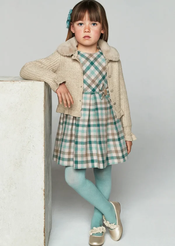 Mayoral Vestido quadrados menina